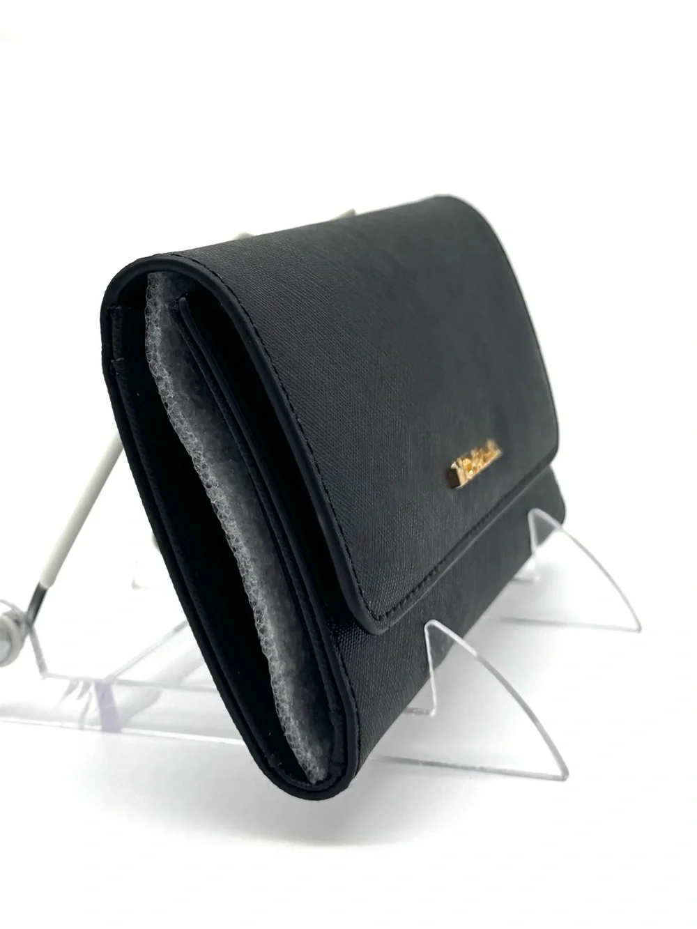 Michael Kors Large Jet Set Travel Trifold Wallet - Black/Gold